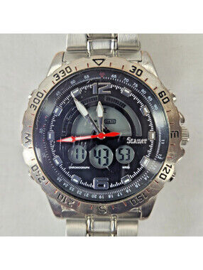 Stauer 19093 Compendium Hybrid Watch Mens 47mm Analog Digital Chronograph